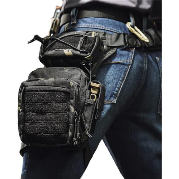Drop Leg Bag for Men Women Military Tactical Thigh Pack Pouch Multifunctional - Picture 1 of 7